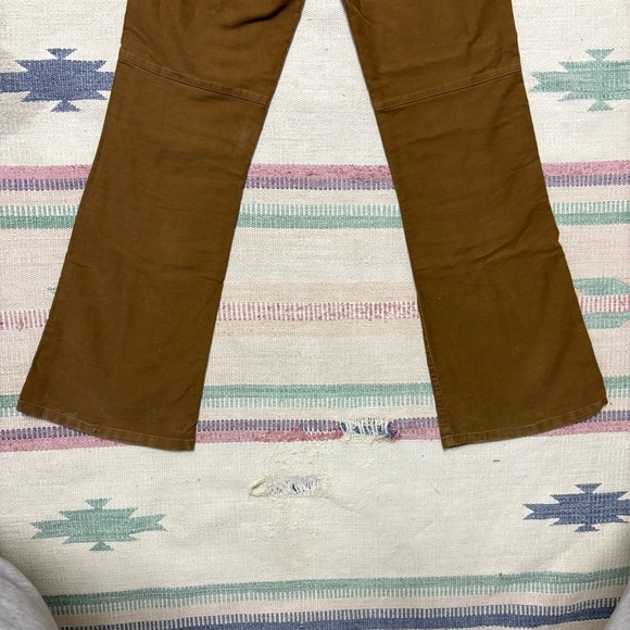 2/$20 Vintage Gap Girls 14 Embroidered Stretch Flare Jeans Flower Lace Up Fly - Picture 8 of 10